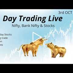 Intraday Live Trading : Nifty & Bank Nifty | Stock Market : 3rd October