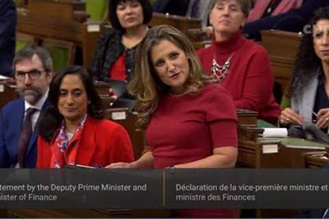 Finance Minister Chrystia Freeland delivers the 2023 fall economic statement – November 21, 2023